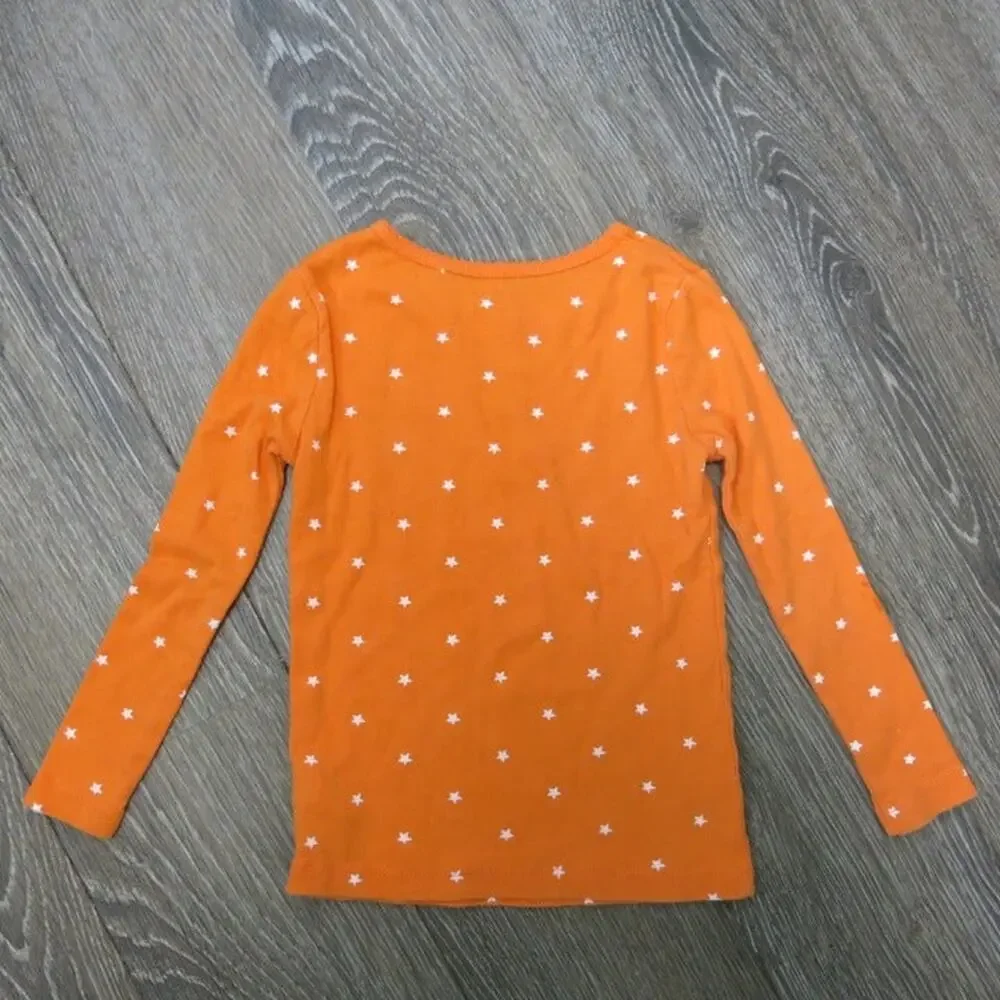 HALLOWEEN Carters Girl Shirt Size 4 Keep Calm Ride On Witch Broom Long Sleeve